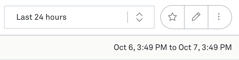 Star a custom dashboard by pressing the star icon