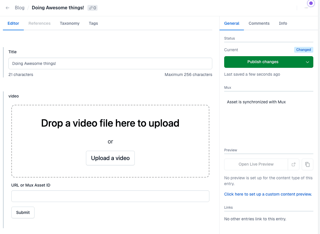 Empty Video field