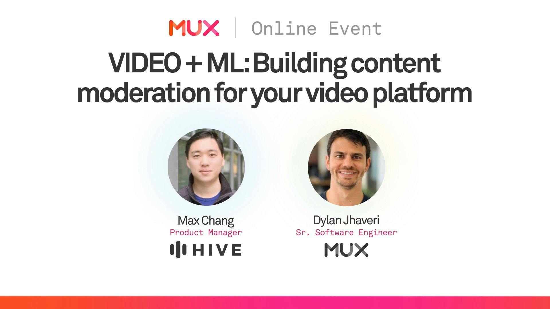 VIDEO+ML: Building content moderation for your video platform