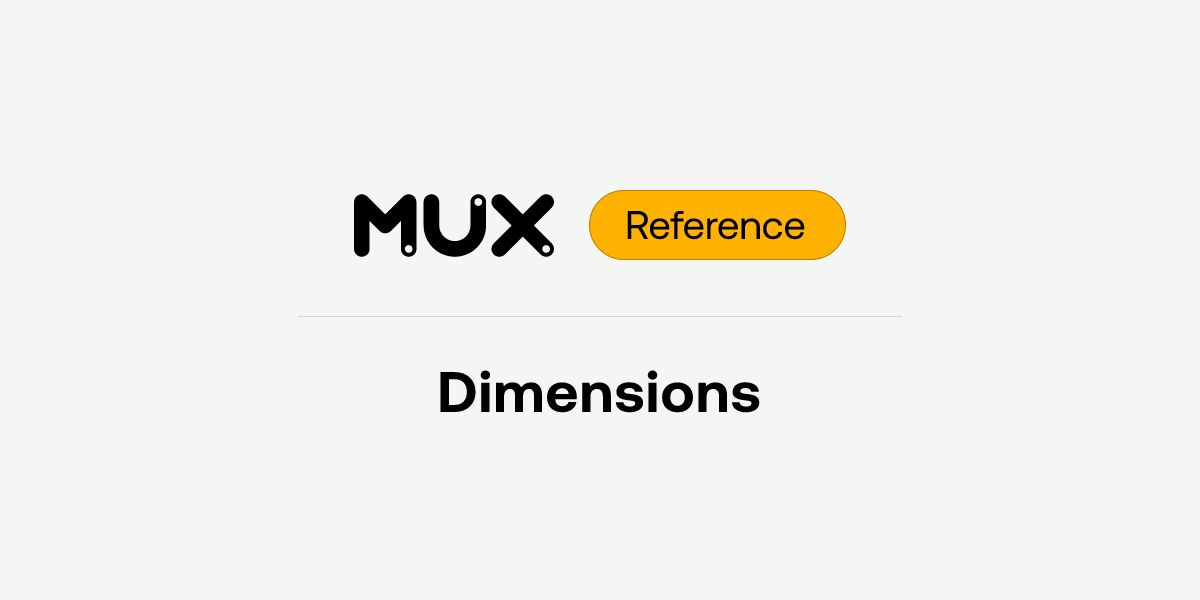 Dimensions | API reference