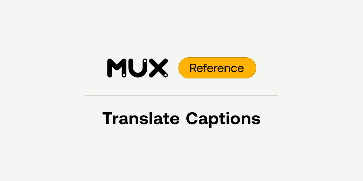 Translate Captions | API reference