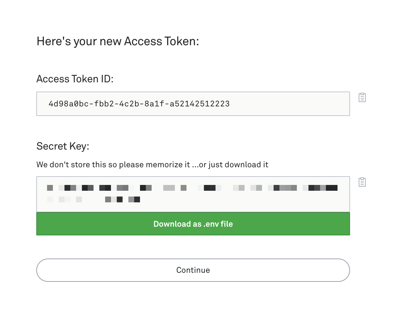 Mux access token environment